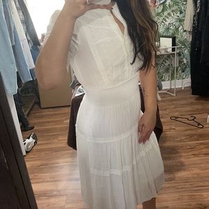 Dress white mid length